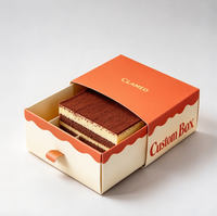 Boîte à gâteau en papier biodégradable de qualité alimentaire personnalisée pour tiramisu, mousse, gâteau au fromage, pâtisserie