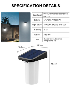 Cảm biến chuyển động bên ngoài đèn trang trí nội thất vườn không thấm nước IP65 <span class=keywords><strong>LED</strong></span> năng lượng mặt trời Powered Tường Ngoài Trời ánh sáng với <span class=keywords><strong>PIR</strong></span> - Product Image 5