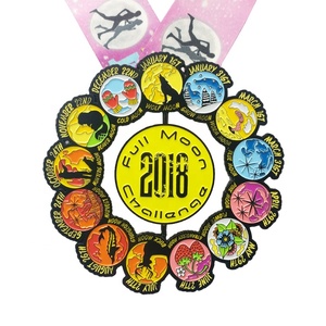 Fabricantes al por mayor de medallas deportivas de premio de METAL medalla de desafío de conquistador personalizada medalla de desafío de luna llena personalizada - Product Image 1