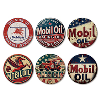 Letrero Metálico Vintage de Gasolinera, Decoración Retro para Pared de Garaje