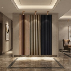 Panneaux acoustiques en bois imperméables <span class=keywords><strong>WYC</strong></span> de pointe, design graphique moderne, panneaux insonorisants pour salon, chambre et hôtel - Product Image 1