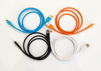 Kabel USB A ke Tipe C Premium Grosir Panjang 1m atau Sesuai Pesanan, Warna-warni, Pengisian Cepat, Kabel Transfer Data untuk Ponsel