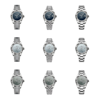 Montre mécanique pour homme avec mouvement NH35, cadran en météorite, mode hip-hop, personnalisable, bracelet réglable, luxe