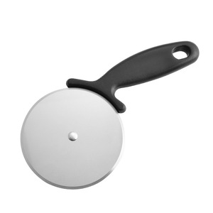 Stainless Steel Pizza Cutter Large Black Handle Non Slip For Pizza Dough Cutting - Product Image 1
