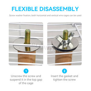 Bolas giratorias Estación de loros Stick Band Bearing Madera Pájaro Percha Juguete Fácil de instalar Soporte interactivo para loros Periquitos - Product Image 5