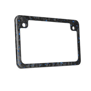 Cadre de <span class=keywords><strong>plaque</strong></span> d'<span class=keywords><strong>immatriculation</strong></span> de moto en fibre de carbone CNC Texture forgée de couleur pour scooters/cyclomoteurs - Product Image 1