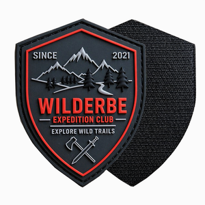 Meilleures ventes : Patchs en PVC souples 3D personnalisés en relief, style aventure en plein air, en caoutchouc de silicone, pour vêtements, avec fermeture auto-agrippante - Product Image 1