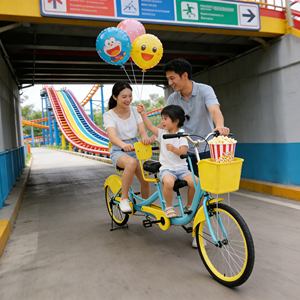 Vélo tandem trois places premium et sécurisé, vélo familial confortable pour les loisirs en plein air, les balades en ville, les visites de parcs, la <span class=keywords><strong>location</strong></span> - Product Image 2