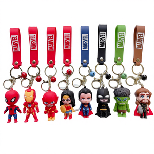 New Heroes Idea Customize Cartoon Keychain 3D Rubber Eco-Friendly Anime <b>Spider</b> Bat Flash <b>Man</b> Promotion <b>Car</b> Pendant Gift Vietnam - Product Image 4