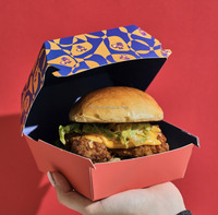 Service OEM ODM, boîte à hamburger jetable en papier kraft/papier ondulé, matériaux de qualité alimentaire, pour restaurant de restauration rapide