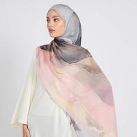 Hijab long en modal à impression numérique de qualité supérieure, logo personnalisé, fabrication OEM ODM pour femmes musulmanes adultes, respirant, marque