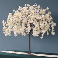 OH ARTS Arbre de glycine artificiel à fleurs blanches, décoration de mariage, guirlande florale en soie à suspendre au plafond, centre de table intérieur/extérieur