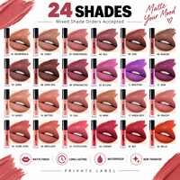 RTS Rouge à lèvres liquide mat 3,5 ml, imperméable, longue tenue, résistant au transfert, faible MOQ 1 pièce, vente en gros, logo personnalisé