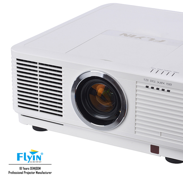 FLYIN DLP Outdoor 3D Mapping Projector 12000 ANSI Lumens Lamp WUXGA Indoor Theater