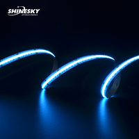 Lampu Strip Led Cob Rgbw Cob tahan air IP68 lampu Strip Led 16 W/M DC 12V 24V 840Led fleksibel lampu Strip Led Rgb Cob