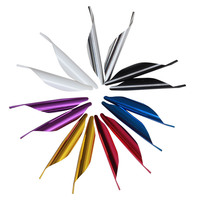 STARCN Plumes hélicoïdales de 1,75 po, en plastique, avec bande de bord intégrée, lot de 50, pour tir de compétition professionnel