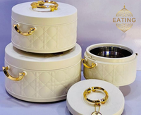 Casserole isotherme de haute qualité avec couvercle, 1L+2.5L+4L, blanche, grand format, ensemble de 3 pièces, pots de service