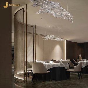 J445 Stainless Steel Restaurant Partition Decorative Metal Screen Divider for Dining Area Interior Design - Product Image 2