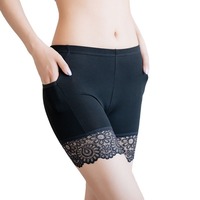 Slip sans couture Shorts pour sous-robes femmes Anti-frottement Sous-vêtements Boyshorts Culotte en dentelle Sous-vêtements