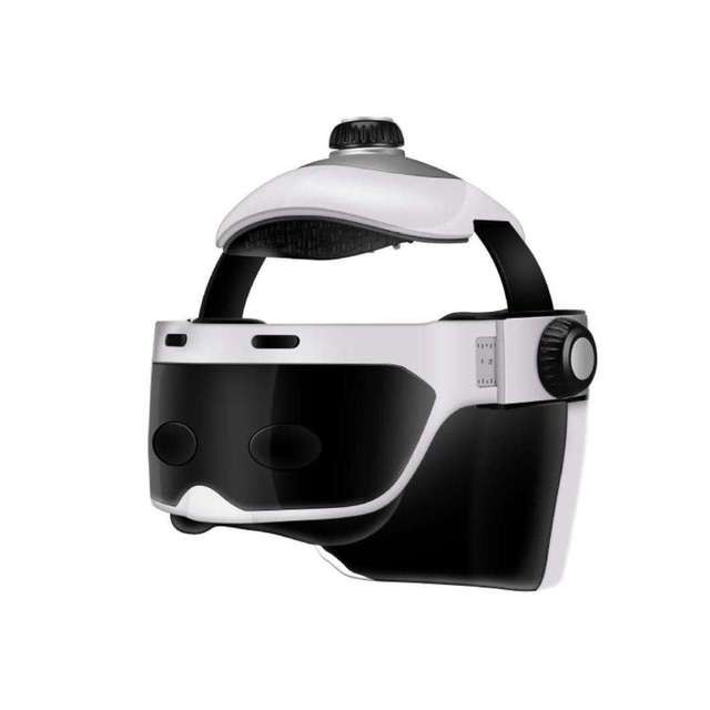 DaWangJia 2025 Head and Eye Intagrated Massage Tool Product Electric Heat air Pressure Vibrating Helmet Head Scalp Massager