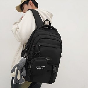 Sac à dos grande capacité <span class=keywords><strong>en</strong></span> nylon, sac de <span class=keywords><strong>voyage</strong></span> coré<span class=keywords><strong>en</strong></span> multifonctionnel, style Harajuku, résistant à l'usure, pour étudiants du collège et du lycée - Product Image 3