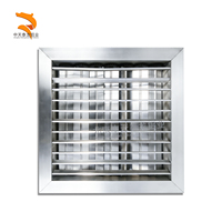 Vanne de régulation d'air à lamelles monocouche en alliage d'aluminium carrée moderne pour climatisation centrale, réglable au plafond