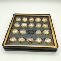 Boîte cadeau de luxe haut de gamme pour chocolats, 20 cavités, emballage doré pour chocolats, boîte cadeau pour truffes