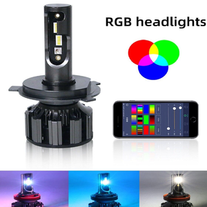 Nuevo Faro Delantero RGB con Controlador de Aplicación para Teléfono, Bombilla LED de Color Cambiante para Todos los Autos H4 9005 9006 - Product Image 3