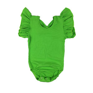 Combinaison d'été en coton pour bébé, 40 couleurs, avec manches volantées, justaucorps, barboteuse à nœud au dos pour petites filles, vêtements pour enfants 2021 - Product Image 5