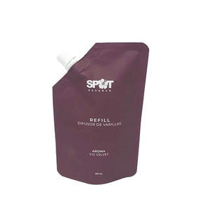 Bolsa de Plástico Negra Mate de 250 ml, PA/NY, Resistente, con Boquilla en Esquina, para Líquidos, Cremas de Baño, Perfumes, Impresión por Grabado - Product Image 1