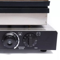 Gaufrier Rectangle Commercial 13*13 Grilles 1900W Machine à gaufres électrique antiadhésive en acier inoxydable W/Temp. Contrôle du temps