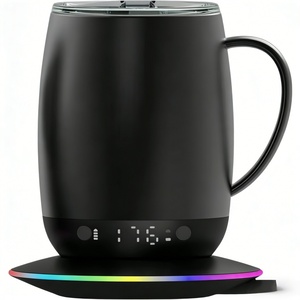 Mug chauffant intelligent avec logo personnalisé, chauffe-tasse sans fil, contrôle intelligent de la température, mug à café auto-chauffant pour les voyages - Product Image 1