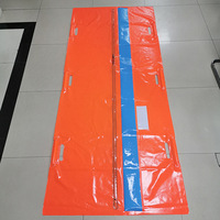 Sac mortuaire imperméable à 4 poignées avec fermeture éclair centrale, style uni, enduit PVC, pour transport de cadavres en cas de catastrophe, pour funérailles et hôpitaux