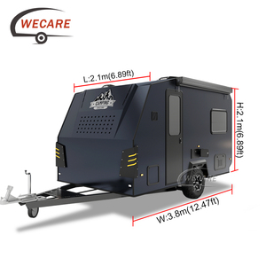 Caravana Todoterreno Wecare <span class=keywords><strong>para</strong></span> 4 <span class=keywords><strong>Personas</strong></span> con Literas y Cama Queen, Remolque Robusto <span class=keywords><strong>para</strong></span> Viajes y Campamentos en Venta - Product Image 2