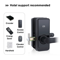 Cerradura Electrónica para Hotel, Cerradura Inteligente con Tarjeta, Cerradura de Puerta con Acabado Pulido, Duradera, Económica, con Tarjeta RFID de Proximidad, Software Gratuito para Hotel