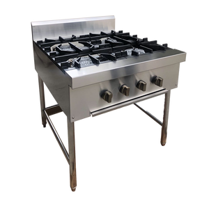 Phục vụ Thương mại 4-<span class=keywords><strong>burner</strong></span> 1 vòng Pro <span class=keywords><strong>gas</strong></span> phạm vi ngọn lửa mở với hệ thống an toàn tiên tiến thiết bị nấu ăn - Product Image 1