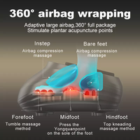 Offre Spéciale électrique chauffage pliable roulant pied masseur Machine Shiatsu pétrissage vibrant pression d'air pied mollet masseur