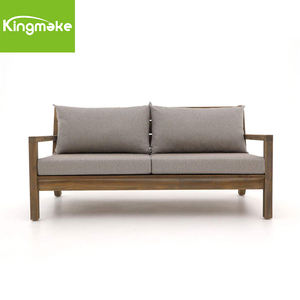 モダンホテル木製屋外ソファセット全天候型屋外家具クッション付き高品質チークソファ - Product Image 3