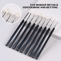 Ensemble de 18 pinceaux de maquillage professionnels de luxe en poils synthétiques, manche en bois, végan, sans cruauté, étui en PU, pour anticernes et crayon à sourcils