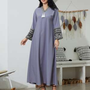 เดรสชีฟองสไตล์โมเดิร์นสำหรับผู้หญิงมุสลิม, เดรสอาบายาลำลอง2026 - Product Image 3