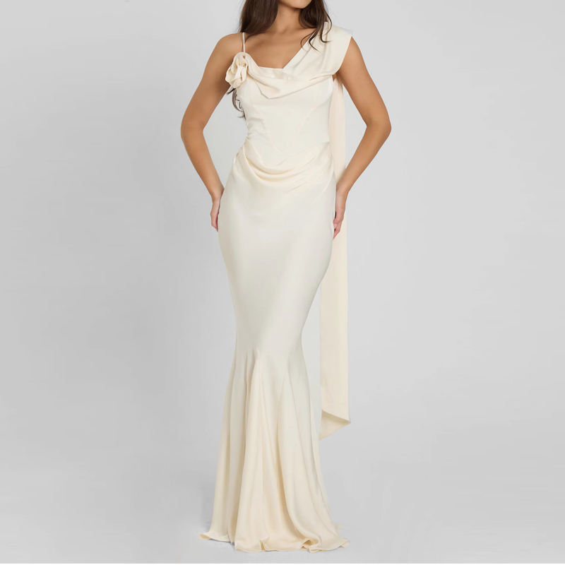 certified satin braidesnaid dress