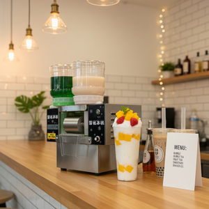 Nueva Máquina de Hielo Raspado de Acero Inoxidable de 750W con 5 Sabores, Totalmente Automática, Consistente, de 1200W, de un Solo Tambor, para Hielo en Copos, Segura para Comida Rápida - Product Image 2