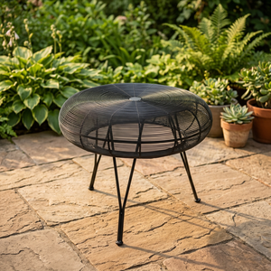 Tabouret de bar commercial durable en fer forgé antique avec revêtement en poudre - Product Image 1
