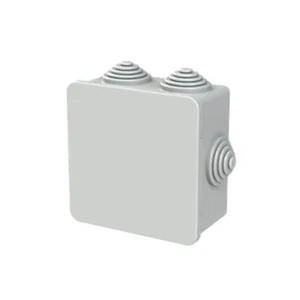 Scatola di derivazione quadrata IP44 impermeabile (100 x 100 x 50 mm) in grigio, ideale per installazioni elettriche - Product Image 3
