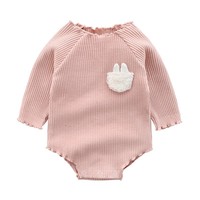 Combinaison en coton pour bébé fille nouveau-né Printemps 2024 Triangle Climb Climbing Clothing