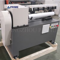 Machine de découpe semi-automatique pour tubes en papier, avec couteaux rotatifs pour le refendage de cartons et de noyaux en carton