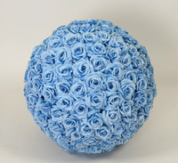 Boule de fleurs artificielles rondes en gros, rose, blanche, violette, pour décoration de cérémonie de mariage