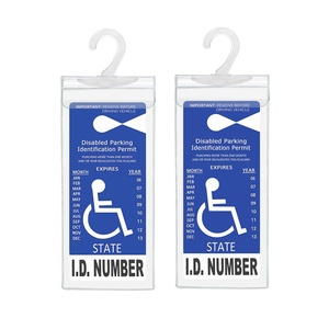 Porta Permiso de Estacionamiento para <span class=keywords><strong>Discapacitados</strong></span> con Gancho Grande, Bolsa de Estacionamiento para <span class=keywords><strong>Discapacitados</strong></span> con Clip de Botón, con Logotipo y Caracteres para Documentos de Discapacidad - Product Image 1