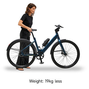 Bicicletta Elettrica TXED dal Design Semplice, 700*45C, Trasmissione a Cinghia, Motore Posteriore 36V 250W, con Batteria di Riserva, Lunga Autonomia, per Città - Product Image 4