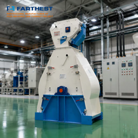 Broyeur à marteaux commercial de 110 kW pour la production de poudre de maïs et d'aliments pour volailles
